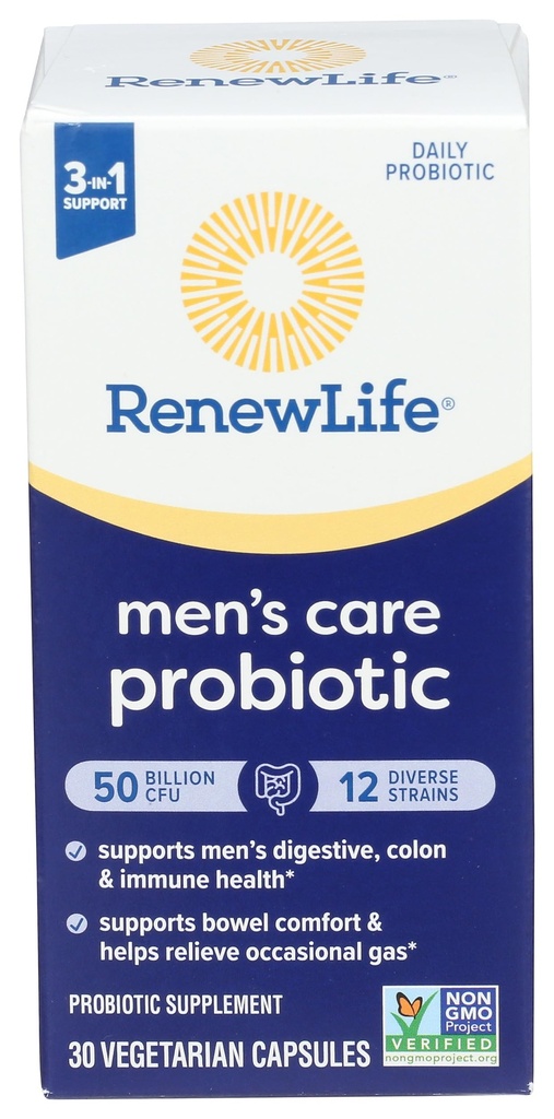 Renew Life Men's Care Probiotic 50B, 30 Ct