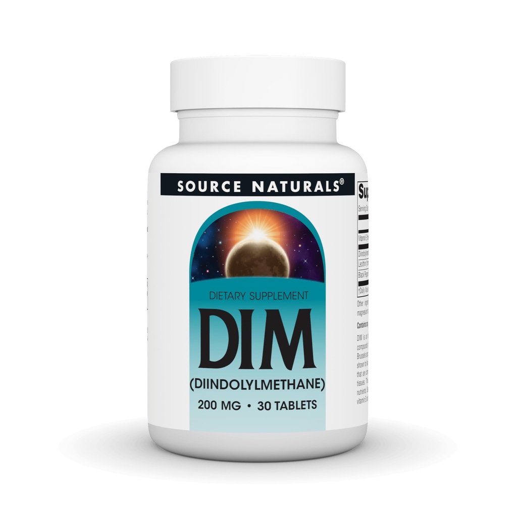 Bron Naturals DIM, Diindolylmethaan 200mg met BioPerine, Vitamine E & More - 30 tabletten