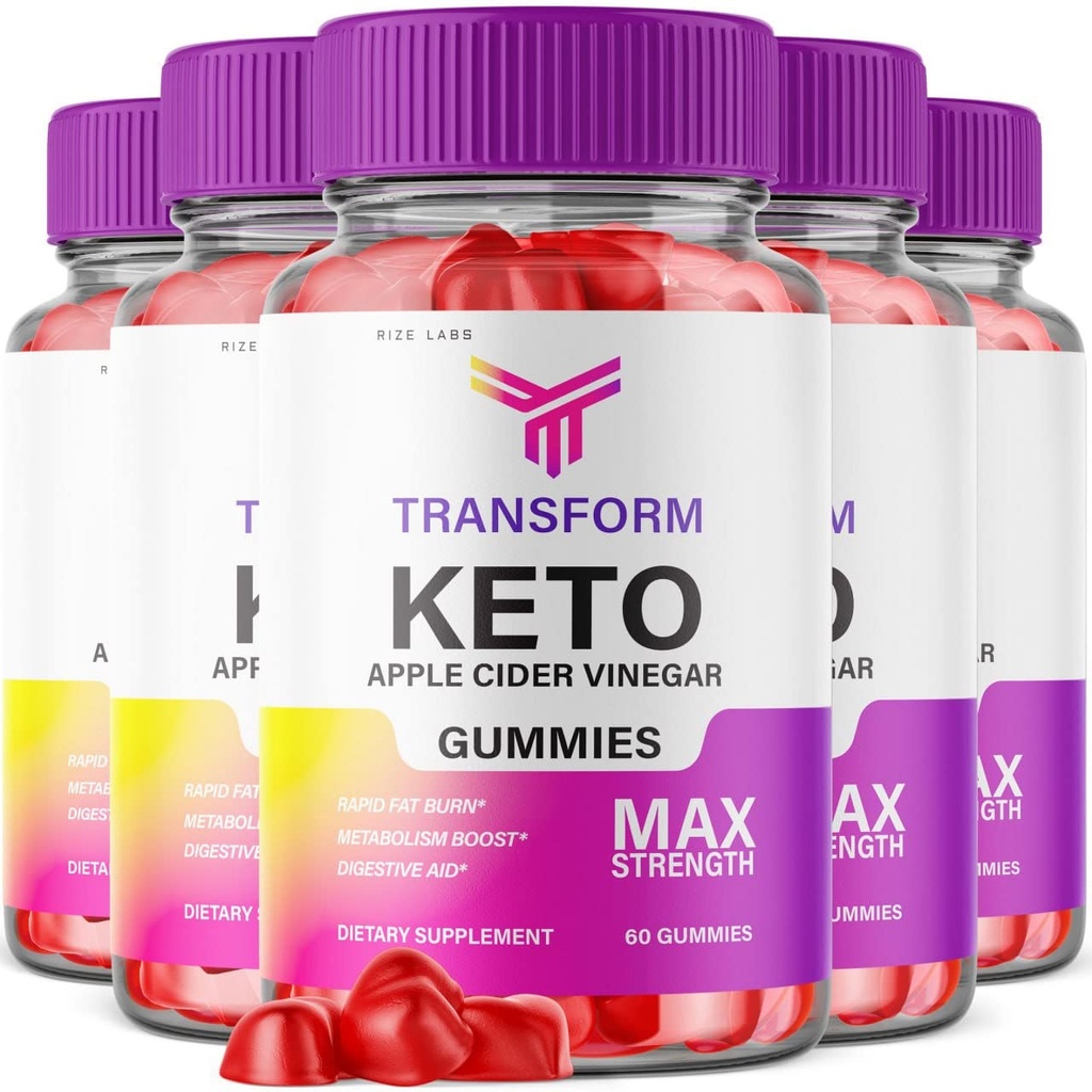 Transform Keto ACV Gummies with Apple Cider Vinegar for Rapid Fat Burn, Metabolism Boost and Aids Digestion - Pack of 5(300 Gummies)