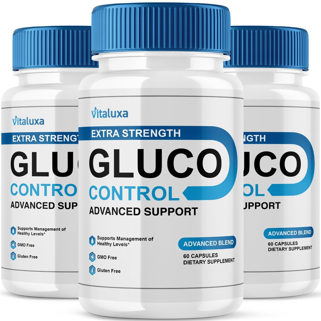 (3 Pack) Gluco Control Capsules, GlucoControl Supplement Capsulas Advanced Maximum Strength, Premium Formula for Overall Health & Wellness Blood Support, Gluc Control Pills Vitamins Reviews (180ct)