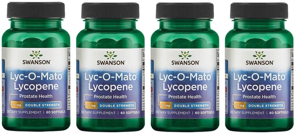 Swanson Double-Strength LYC-O-Mato Lycopeen 20 Milligrammen 60 Sgels (4 Pack)