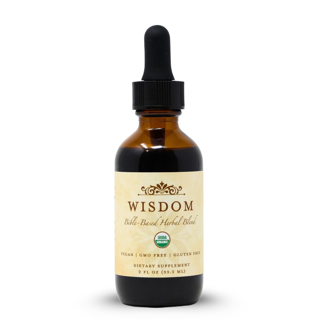 Organic Turmeric, Frankincense and Myrrh – Herbal Supplement Blend for Energy, Detox, Focus, Immunity & Stress – Non-GMO Vegan Tonic with Milk Thistle – Wisdom Bible Based Blend – 2oz Liquid Drops