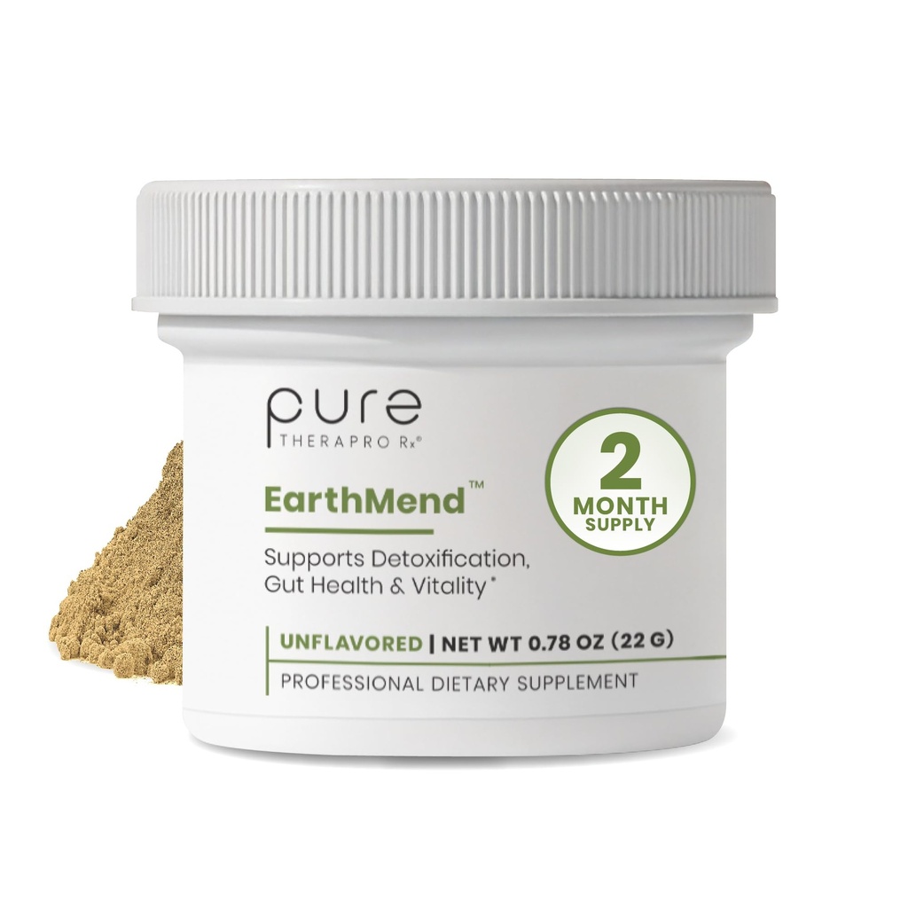 Pure Therapro Rx EarthMend Trace Mineral Powder for Women & Men, Fulvic Acid & Humic Acid Mineral Supplement, Ionic Trace Minerals Complex, Fulvic Humic Blend, Unflavored, 60 Servings