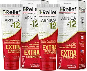 MediNatura T-Relief Extra Strength Gel Arnica +12 Natural Relieving Actives for Back Pain Joint Soreness Muscle Aches & Stiffness Whole Body Fast Acting Relief for Women & Men - 3 oz (2 Pack)