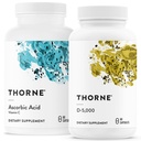 THORNE - Immuun- en wellnessbundel - Asorbinezuur en vitamine D-5000 - Antioxidant- en immuunfunctie - 60 porties