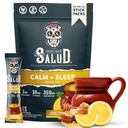 Salud 2-in-1 Sleep Aid + Calm Drink Mix, Lemon Honey Flavor, Melatonin, Magnesium, Saffron Extract, L-Theanine, Non-GMO, Gluten Free, Vegan, Low Calorie, 1g of Sugar (15 Servings)