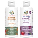 MaryRuth Organics Reishi Liposomal (Candied Pecan) & Vitamin D3 Liposomal (Mixed Berry) |Clean Label Project Verified® | Vitamins for Immunity, Calm, & Overall Wellness | Vegan, Non-GMO, Gluten-Free