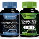 WELNESS LABSRX Resveratrol Capsules 10.000mg - Digestieve enzymen 450mg