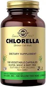 Solgar Chlorella - 100 plantaardige capsules - Maximale absorptie - Non-GMO, Veganistisch, Glutenvrij, Kosjer - 100 porties