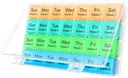 Grote maandelijkse pil Organisator 28 Dag Medicatie Organisator Opslag per week,Extra Grote Compartmenten Stof-Proof Pill Case Medicatie Herinnering Reizen Container voor Vitaminen/Visolie/Supplements