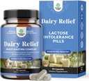 Lactose Intolerance Pills 90 Days Supply - Fast Acting Dairy Digestive Enzymes - Dairy Relief Pills for Digestion, Bloating, Gas and Carb Protein - Digestion Supplement for Lactose Intolerance Relief