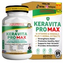 Keravita Pro Max Hair, Nails & Skin Supplement, Biotin, 60 Capsules, with Fo-Ti, Saw Palmetto & Herbal Blend (3)