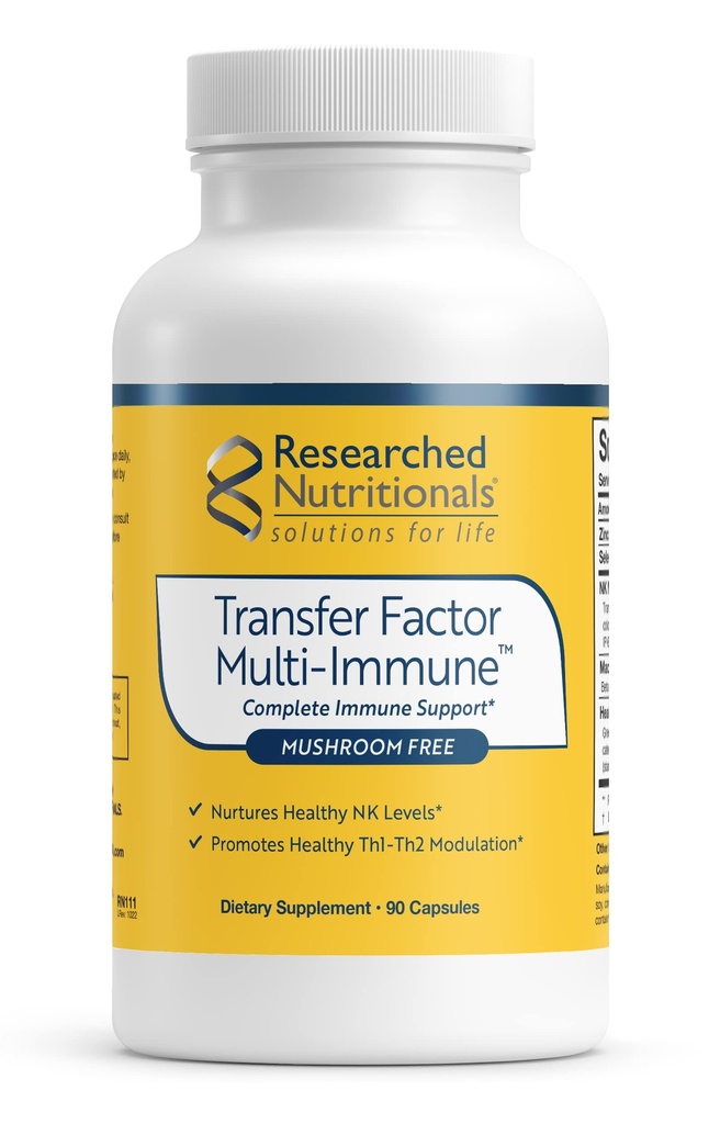 Onderzoek voedingstransferfactor Multi-Immune Colostrum Supplement - Mushroom-Free Immune Ondersteuning met zink, Beta Glucan en Green Tea - Gesteund door klinisch onderzoek (90 capsules)