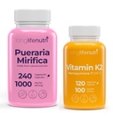 LongLifeNutri Women’s Menopause Wellness Bundle, Pueraria Mirifica 1000 mg + Vitamin K2 MK-7, 2-Bottle Daily Support Set