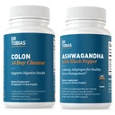 Dr. Tobias Colon 14 dagen Reiniging en Ashwagandha Capsules, Colon Reinigen Detox en Kalmeren Adaptogen, Ondersteunt Energie & Immune Health, Non-GMO