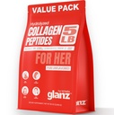 GLANZ Hydrolyzed Collagen Peptides for Women, Collagen Powder Supplement, Skin Elasticity, Hair Strength, Nail Health, Unflavored Peptide Powder, Easy Mix Wellness Supplement, 5 lb (7.5 Months Supply)