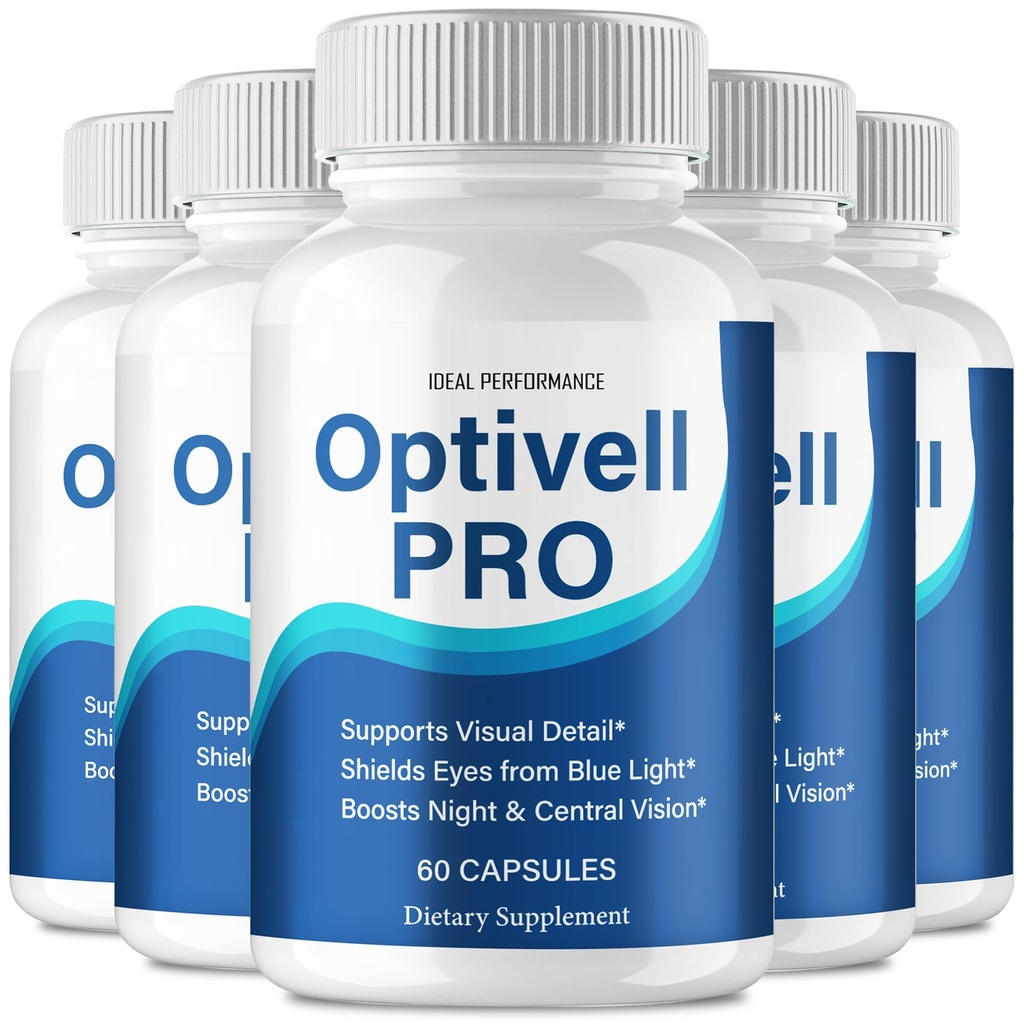 Optivell Eye Capsules, Optivell Pills Supplement - Maximum Strength, All Natural Visual Wellness and Crystal Clear View, Advanced Formula Optivell Vision Support Reviews (5 Pack)