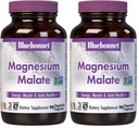 Bluebonnet Nutrition Magnesium Malate Vegetable Capsules - Supports Energy, Muscle & Joint Health - Non-GMO, Vegan, Kosher Certified, Gluten-Free, 90 Count (Pack of 2)