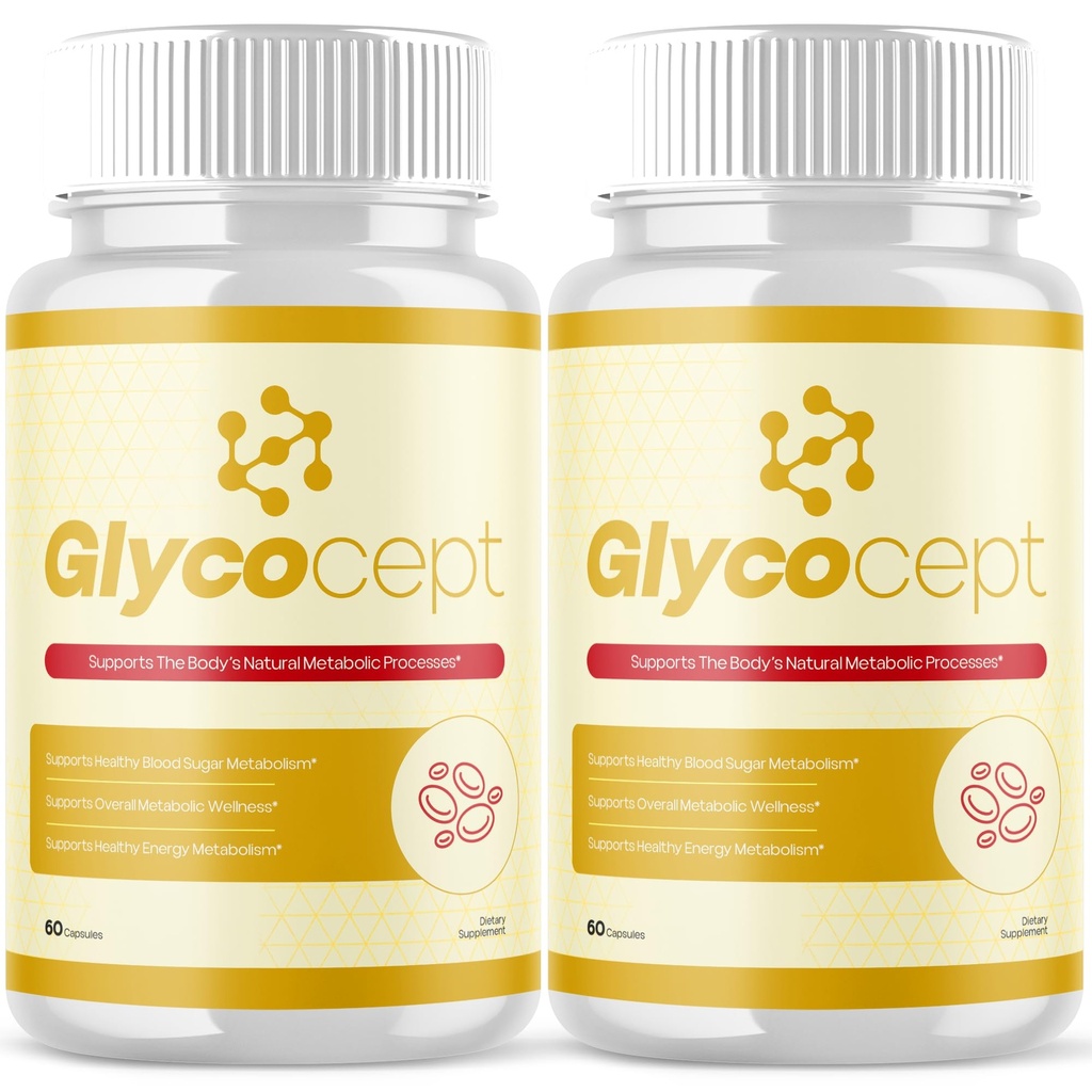 (2 Pack) Glycocept Capsules, Glycocept Blood Support Pills with Natural Ingredients, Advanced Formula Glyco Cept Maximum Strength Health and Wellness Support Vitamin for Women and Men (120 Capsules)