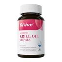 Antarctic Krill Oil Softgels - Rich in Omega-3, phospholipids, Non-GMO, Dietary Fiber Supplement, 60 Capsules