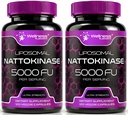 Nattokinase Supplement Capsules 5000 FU, Third-Party Tested Nattokinase – Enzymes from Japanese Natto – Daily Wellness Support – 120 Count (Pack of 2)