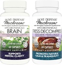 Host Defense Bundle with MycoBotanicals Brain* Capsules, 60 Count & MycoBotanicals Stress Decompress* Capsules, 60 Count - Ondersteuning Geheugen & Focus - Ondersteuning Ontspanning*
