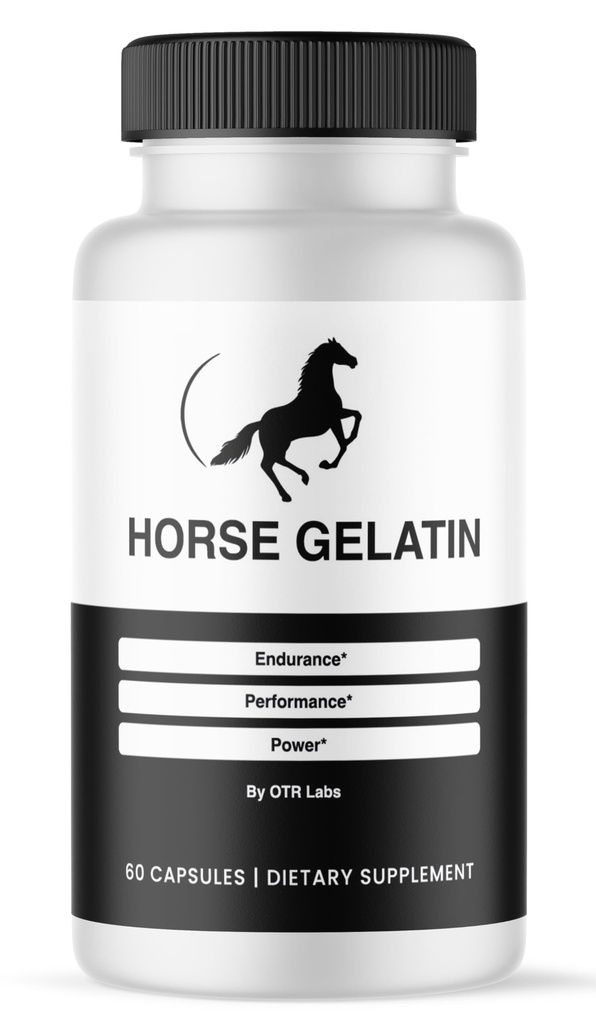 Horse Gelatin Official Advanced Formula Gotas Daily Support Supplement - All Natural for Overall Health & Wellness, 60 Capsules, 1 Month Supply