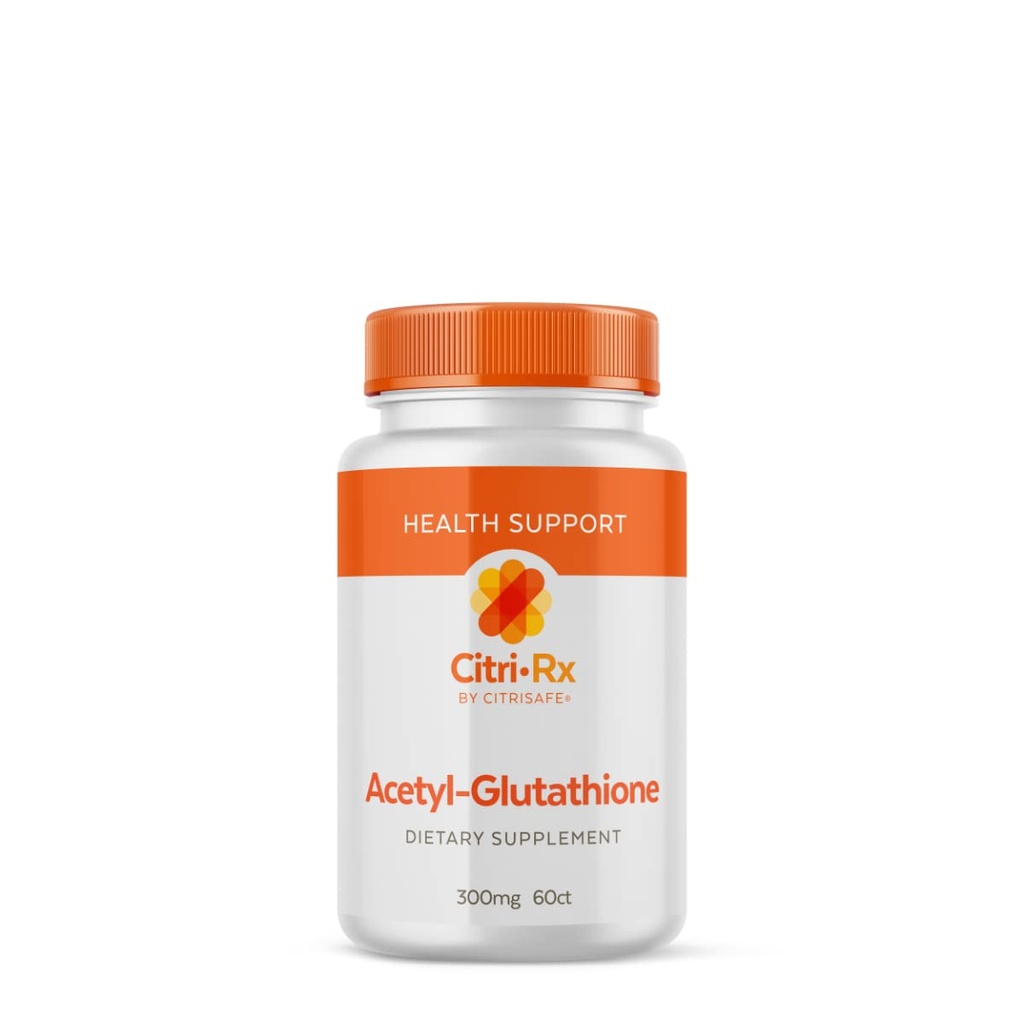 CitriRx acetylglutathion - 300mg, 2 maanden levering - Made in USA - Beste Absorptie Zeer Krachtig Antioxidant met Magnesium - 60 Capsules