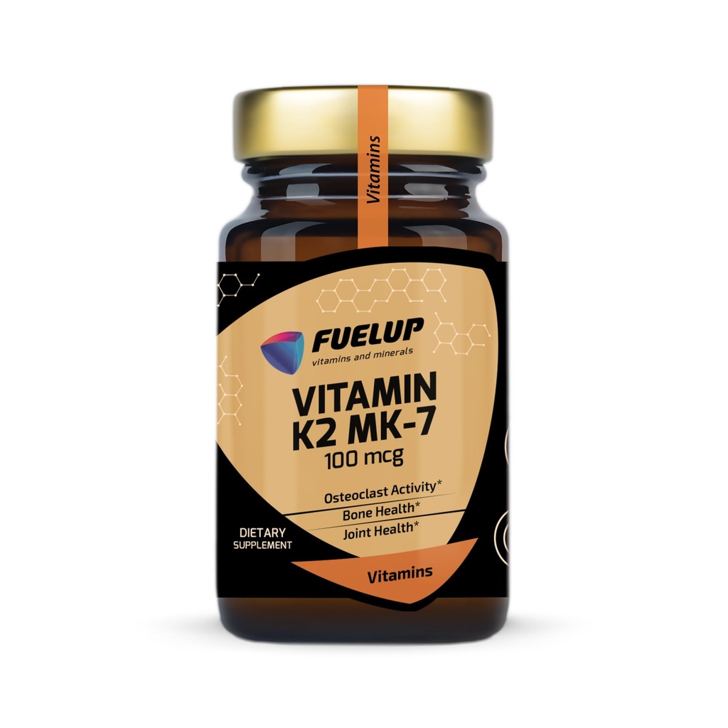 Vitamin K2 MK-7 100 mcg – High Absorption Menaquinone from Natto – Bone and Joint Health, Calcium Utilization, Vascular Elasticity – 60 Softgels, Non-GMO Supplement