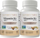 Nature's Trove Vitamin K2 MK7 Supplement, 100mcg, 120 Count, Vegan (Pack of 2)