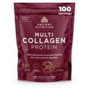 Ancient Nutrition Collagen Peptides Powder, Multi Collagen Protein, Women & Men, Vitamin C, Probiotics, Hydrolyzed Collagen, Supports Skin, Joints, Gut Health, Unflavored, 100 Servings