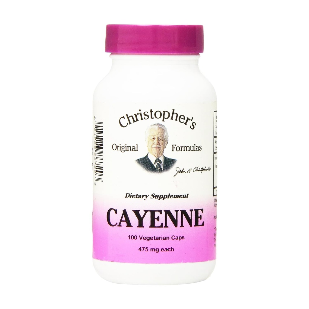 Christopher's Original Formulas Cayenne Formula, Natural Herbal Supplement, 100 Caps