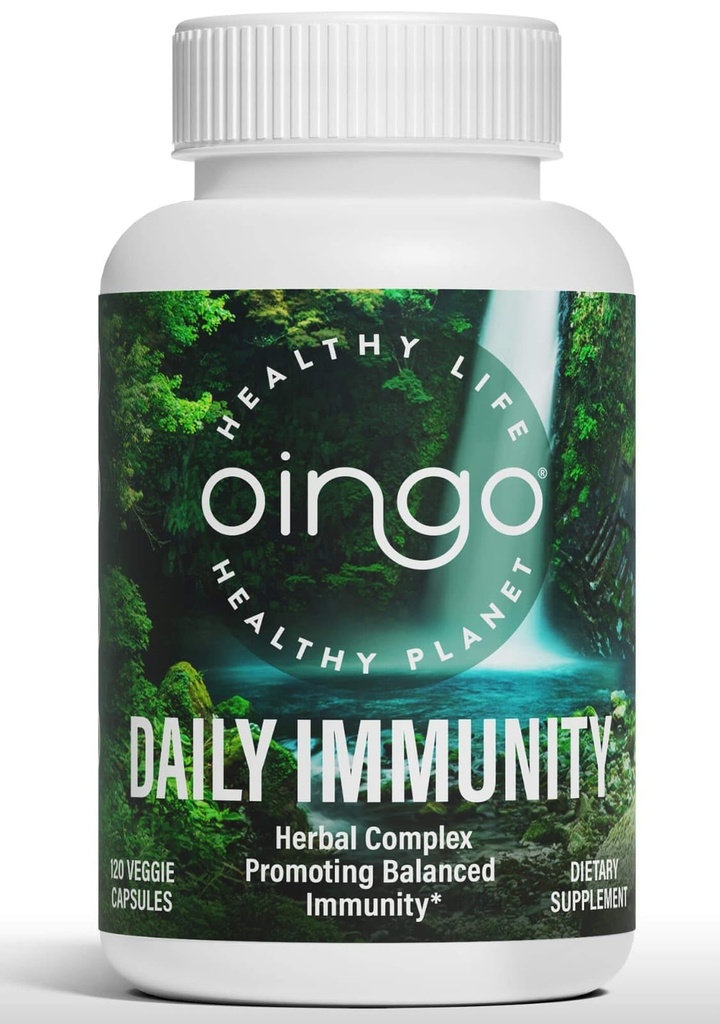 Daily Immunity Capsules, Quercetin, Reishi Mushroom, Zinc, Oregano Oil, and Vitamin C, 120 Veggie Capsules