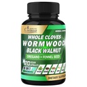 Cadane Wormwood Whole Cloves Black Walnut with Ginger, Garlic, Oregano, Fennel & Black Pepper | Digestive & Wellness Support | 120 Capsules – 60-Day