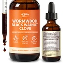 Black Walnut Wormwood Parasite Cleanse: Wormwood Black Walnut Clove Parasite Cleanse for Humans with Garlic, Pumpkin Seed and Botanical Extracts - 2 FL OZ