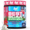 BPI Sports Best BCAA Shredded - Cafeïnevrije thermogene Recovery Drink, Lean Muscle Building BCAA Powder for Women and Men, Preworkout BCAA's Aminozuren Drink- Watermeloen ICE - 25 Servers