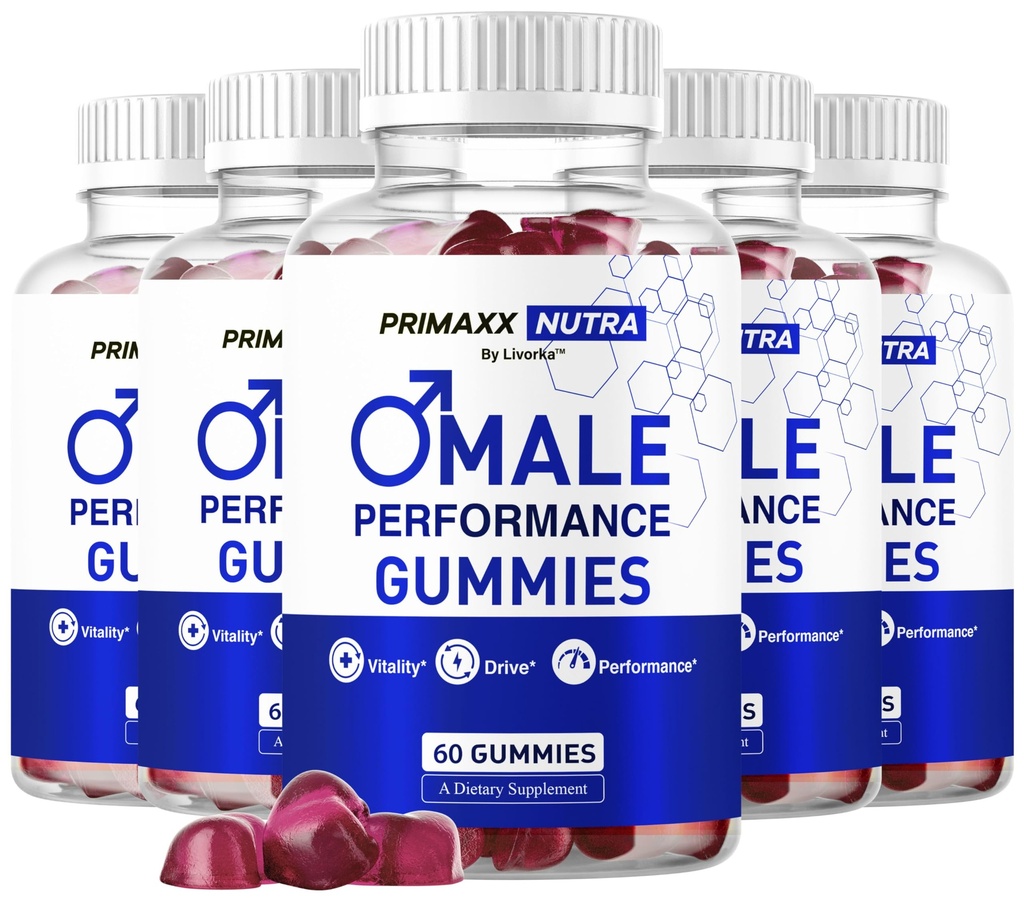 (5 Pack) Primaxx Nutra Gummies - Official PrimaxxNutra Gummy Supplement For Men, Maximum Strength Performance, PrimaxxNutra Multivitamin Support Overall Health & Wellness, 300 Gummies For 5 Months