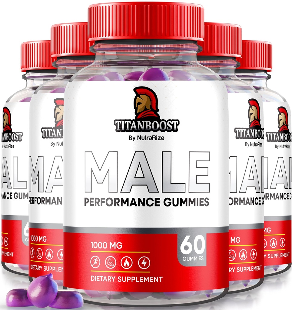 NutraRize (5 Pack) TitanBoost for Men, Official Titan Boost Gummies, All Natural Daily Supplement to Support Lasting Energy & Overall Performance, TitanBoost Multivitamin Gummy, Reviews (300 Gummies)