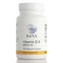 Raena Vitamin D3 Plus K2 Vitamin - Pure & Natural Formula - Easy to Take Capsules - No Artificial Additives - 100% Pure and Natural - 100 Capsules