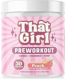 Dat meisje pre workout voor vrouwen - Slay your Gym Sesh met Pure Fire Energy & Mega Pumps - 100% natuurlijke en schone - Delish Peach Flavor - 30 Servers