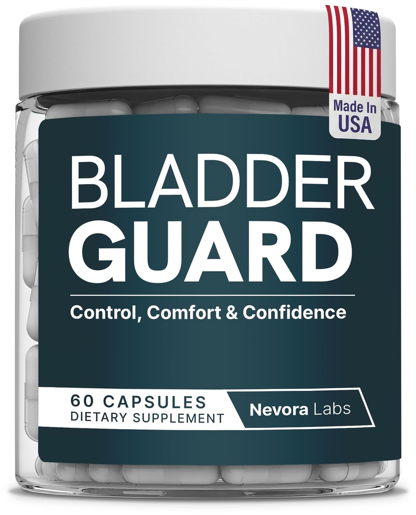Bladder Guard – Bladder Control Supplements – Urinary Tract Health for Women & Men – Pumpkin Seed Extract & Soy Germ Formula – 60 Capsules