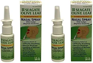 Seagate Producten Homeopathische Olive Leaf Neusspray 1 oz Fles, 2 Pack, 1 Fl Oz (verpakking van 2)