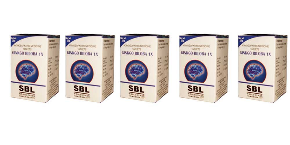 Ginkgo Biloba 1x tabletten SBL Homeopathie - 25g (verpakking van 5)