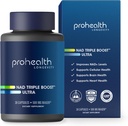 ProHealth NAD Triple Boost Ultra + 500mg Niagen NR. 3X NAD+ Optimizer Plus Apigenin, PQQ, Quercetin. Promotes Longevity, Heart and Brain Health, Activates Sirtuins for Cellular Repair (30 Servings)
