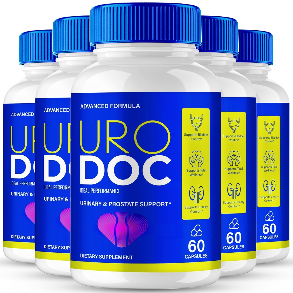 Uro Doc Prostate Health Supplements for Men Capsules, Official Uro Doc All Natural Support Pills - Maximum Strength for Daily Wellness, All Natural Premium UroDoc Health Support Reviews (5 Pack)