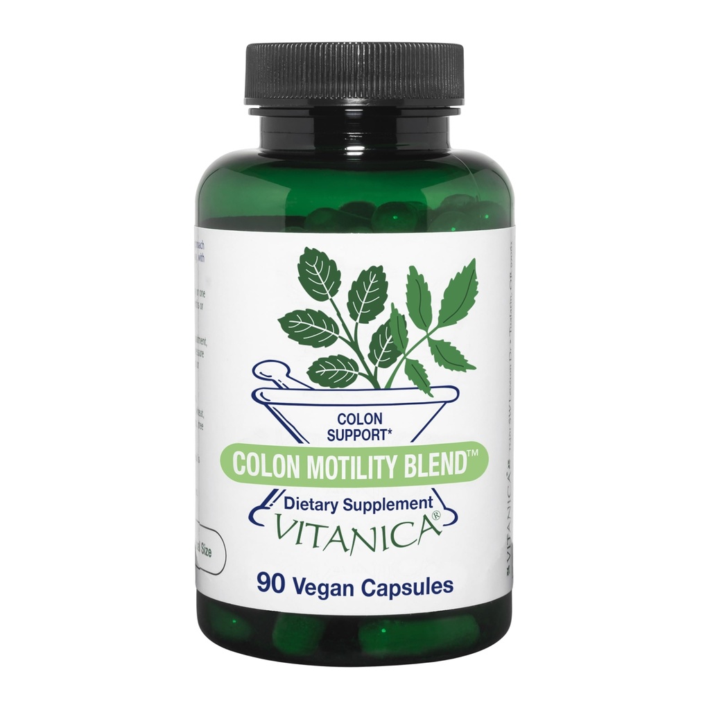 Vitanica Colon Motility Blend - Healthy Gut Supplement to Support Colon Health & Digestion - Digestive Enzymes with Magnesium & Triphala - Stool Softener Support Supplement - Vegan - 90 Capsules