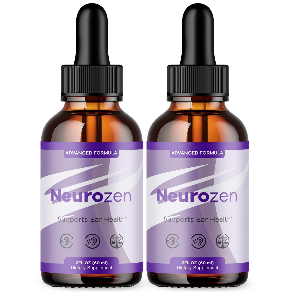 (2 Pack) Neurozen Drops, Neurozen Hearing Support Liquid Supplement Drops with All Natural Ingredients, Advanced Ear & Hearing Wellness Support Formula with Multivitamins for Women & Men (60 Servings)
