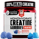 Old School Labs 5000mg Creatine Monohydrate Gummies, Optimized for Men and Women, Supports Lean Muscles & Recovery, Energy & Stamina - Real Creatine and Third Party Tested, 30 Servings, 120 Ct