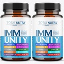 10-In-1 Immune Support Supplement: Immune Boosters for Adults & Kids Daily Immunity Defense with Key Immune System Vitamins Zinc, Vitamin C and D, Plus Elderberry, Quercetin, Echinacea & More, 60 Caps