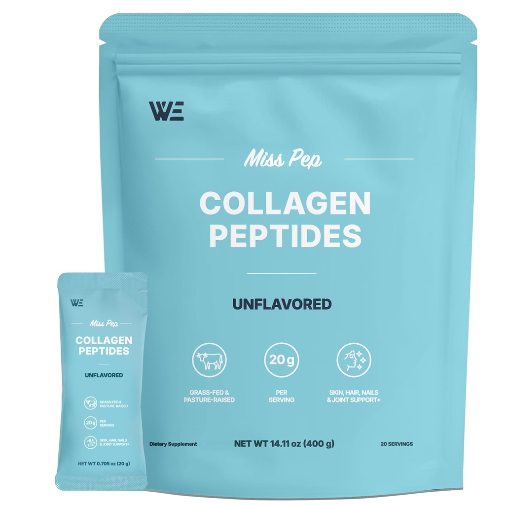 Collagen Peptides,Hydrolyzed Collagen Peptides I, III, Skin, Nails, Bone and Joint Health, Unscented, for Men and Women, 14.11 Oz